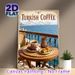 Turkish Coffee Painting Poster, Warm-toned Coastal Terrace Scene Poster, Nostalgic Design Ideal For Coffee Shops, Dining Areas And Home Walls_maomaolike.com