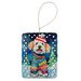Komondor Christmas Porcelain Ornament Christmas Tree Hanging Decorations For Home Christmas Holiday, Rectangle, Gift, Multicolor_maomaolike.com