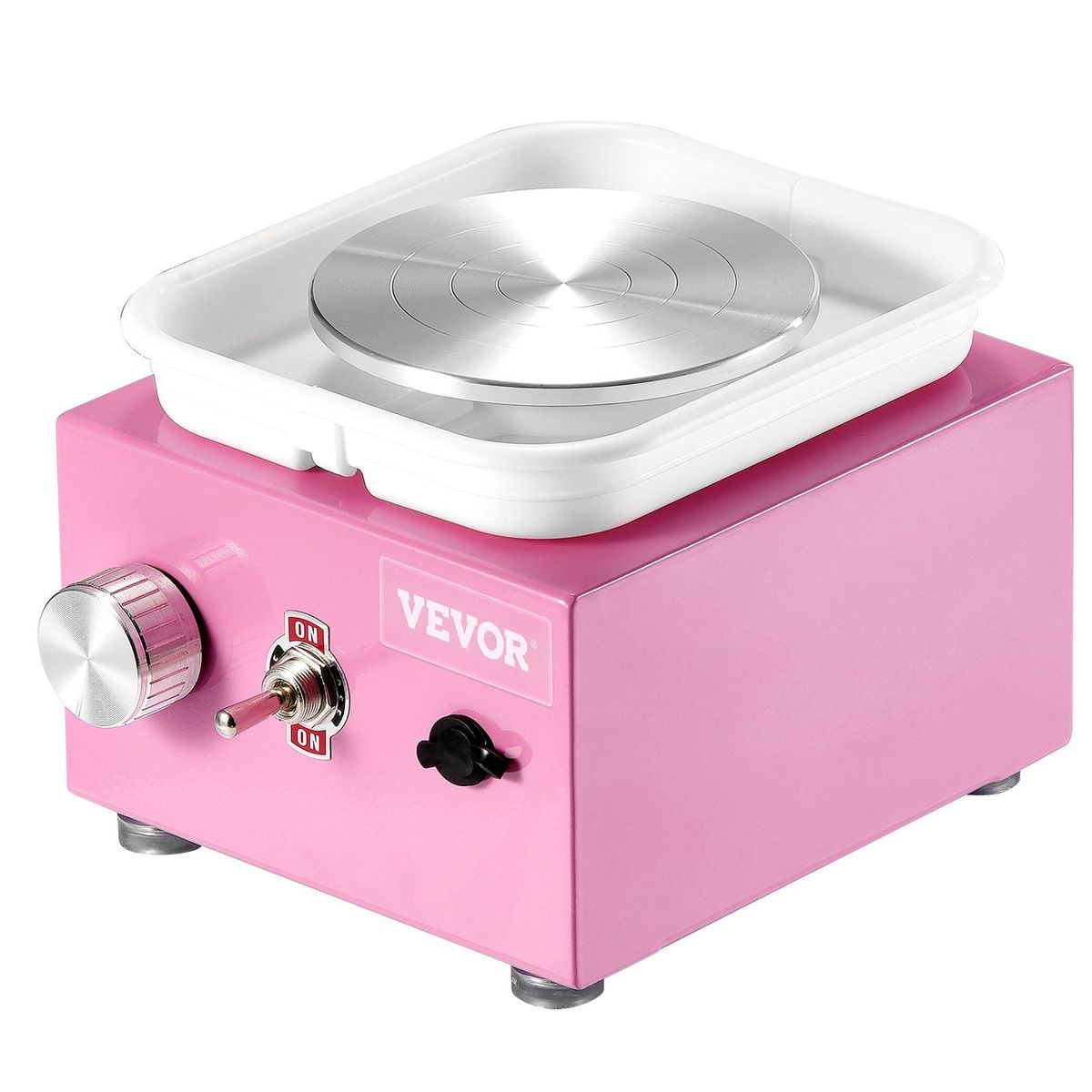VEVOR Mini Pottery Wheel Electric Ceramic Wheel Machine 0-320RPM Speed Pink_maomaolike.com
