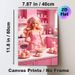 Doll Baking In Pink Kitchen Painting Poster, Vibrant Pink-toned Whimsical Kitchen Scene Poster, Charming Sweet Baking Design Ideal For Bedroom, Living_maomaolike.com