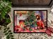 Dachshund Cozy Christmas Doormat Front Door Mat Indoor Outdoor Rugs For Entryway, Non Slip Washable Low Pile, 24H X 36W_maomaolike.com