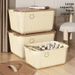 Desktop Snacks Miscellaneous Fruit Basket With Handle And Lid Plastic Home Clothing Storage Organizer Box_maomaolike.com