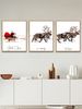 Christmas-themed Decorative Painting, Nordic Minimalist Christmas Style, Santa's Sleigh, Reindeer, Santa Arriving In Town_maomaolike.com