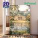 Mansion Waterscape Painting Poster, Soft Watercolor Style Poster, Elegant Lakeside Manor With Rolling Hills & Lake Reflection, Tranquil Scenic Artwork_maomaolike.com