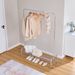 Garment Rack With Basket On Wheels Rolling Clothes Rack For Hanging Clothes Heavy Duty Garment Rack,2 Pcs In One Carton_maomaolike.com