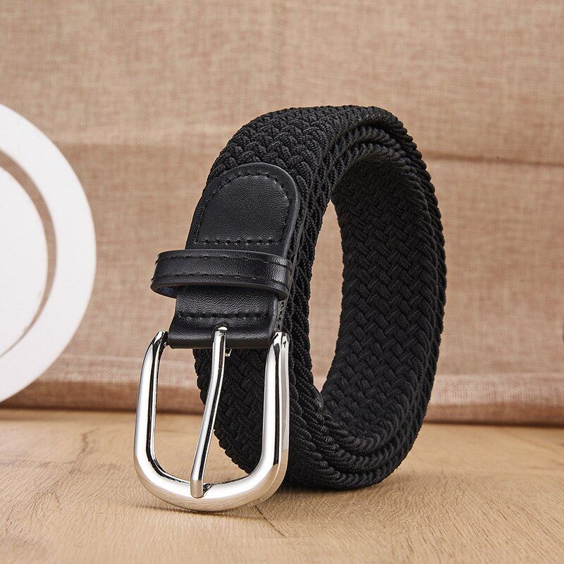 Men's Casual Woven Elastic Outdoor Sports Women's No Need For Punching Climbing Work Belt For Men Women Fashion_maomaolike.com