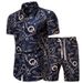 Men's Clothing Short Sleeve Shirt Printed Shirt Set _maomaolike.com