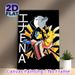 Anime Abstract Character Painting Poster, Vibrant Stylized Split Cartoon Figure Poster, Eye-catching Artistic Decor Ideal For Bedroom, Living Room And_maomaolike.com