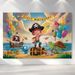 Pirate Birthday Party Banner - 2D Flat Polyester Backdrop With Sailboats, Balloons, Wall Hanging Photo Props, Party Decor_maomaolike.com