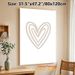 Heart Themed Painting Poster, Minimalist Beige Line-drawn Heart Poster, Sleek Understated Design Ideal For Bedroom, Living Room Wall Decor_maomaolike.com