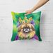 Pekingese King Of Mardi Gras Throw Pillow Machine Washable, Indoor Outdoor Decorative Pillow For Couch, Bed Or Patio, 18Hx18W_maomaolike.com