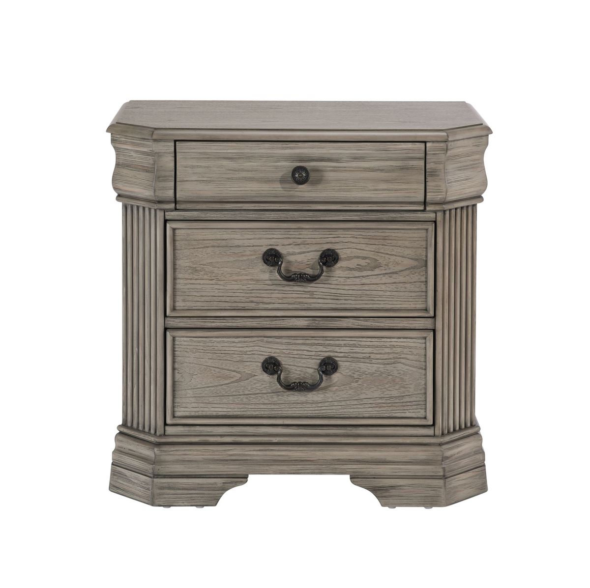 Wood Night Stand, Gray Carbinet_maomaolike.com