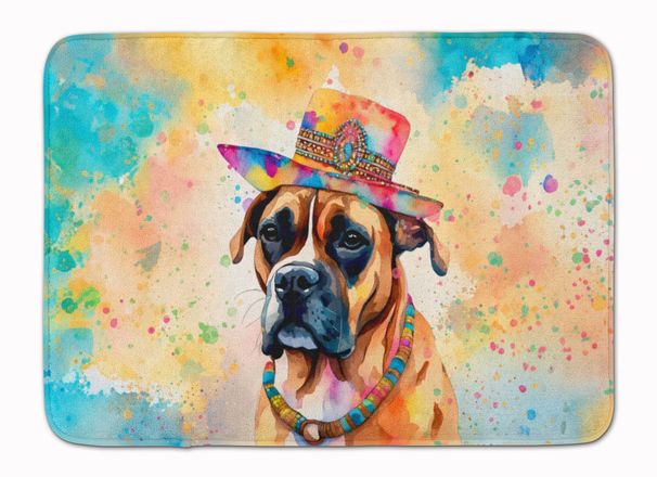 Boxer Hippie Dawg Memory Foam Kitchen Mat Machine Washable Anti-Fatigue Mat Cushion Comfort Bath Mat Or Kitchen Rug_maomaolike.com