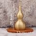 Custom Brass Style One Leaf Bottle Open Hollow Copper Gourd Base Ornament Metal Craft_maomaolike.com