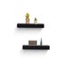 Floating Shelves 18.11" Wall Mounted Wood Shelves For Bathroom, Bedroom, Living Room, Kitchen, Hanging Shelf For Books/Storage/Decor With Invisible Brackets, Black_maomaolike.com