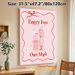 Witch Themed "Entry Fee: One Shot" Painting Poster, Minimalist Red Line Art Poster, Playful Witch With Crystal Ball Design, Fun Party Decor For Home_maomaolike.com