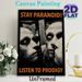 "Stay Paranoid" Themed Portrait Painting Poster, Vintage Grainy Dark Split-face Art Poster, Edgy Music-inspired Decor Ideal For Home Studio, Living_maomaolike.com