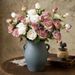 Roasted Artificial Single Stem Home Living Room Decoration Fake Flower Vintage Burnt Edge Rose_maomaolike.com