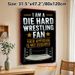 Wrestling Fan Themed Painting Poster, Retro Typographic & Wrestling Ring Scene Poster, Bold Fan Statement Design, Ideal For Game Rooms, Home_maomaolike.com