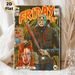 Friday The 13th Horror Slasher Painting Poster, Vintage Comic Style Masked Killer & Frightened Character Poster, Retro Spooky Wall Decor Ideal For_maomaolike.com