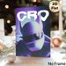Cyber Racing Helmet Painting Poster, Vibrant Cyberpunk-style Gradient Purple-blue Helmet With "CRO" Text Poster, Stylish Futuristic Decor For Game_maomaolike.com
