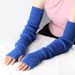 Unisex Warm woolen gloves acrylic long finger sleeves open finger fashion extended knitted sleeves_maomaolike.com