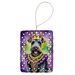 Kerry Blue Terrier King Of Mardi Gras Porcelain Ornament Christmas Tree Hanging Decorations For Home Christmas Holiday, Rectangle, Gift, Multicolor_maomaolike.com