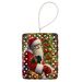 Mastiff And Santa Claus Porcelain Ornament Christmas Tree Hanging Decorations For Home Christmas Holiday, Rectangle, Gift, Multicolor_maomaolike.com