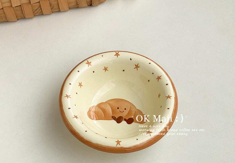 Cute Small Especially Beautiful Flavor Underglaze Color Ceramic Tomato Sauce Plate, Exquisite Snack Plate_maomaolike.com