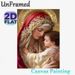 Virgin Mary And Child Religious Painting Poster, Exquisite Ornate Sacred Portrait Poster, Warm Serene Depiction Ideal For Home, Prayer Room And_maomaolike.com