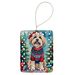 Tibetan Terrier Christmas Porcelain Ornament Christmas Tree Hanging Decorations For Home Christmas Holiday, Rectangle, Gift, Multicolor_maomaolike.com