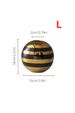 1pc Black And Gold Stripe Color Ball Vase Is Suitable For Light Luxury, High-end Design Style, Multi-scene Ornaments, Flower Arrangement, Vase_maomaolike.com
