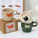 3pc Original High-value Puppy Stacking Cute Cartoon Ceramic Ins Style Coffee Cup Couple Mug Cup Breakfast_maomaolike.com
