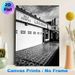 Vintage Self Service Laundry Storefront Painting Poster, Monochrome Retro Urban Street Scene Poster, Nostalgic Aesthetic Decor Ideal For Home, Café_maomaolike.com