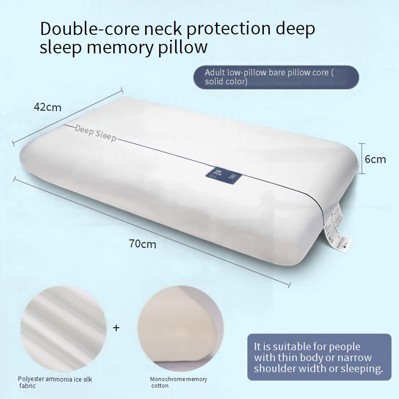 Deep Sleep Pillow, Design For Side & Back Sleepers, Orthopedic Cervical Shape Gently Cradles Head & Provides Neck Support & Shoulder Pain Relief_maomaolike.com