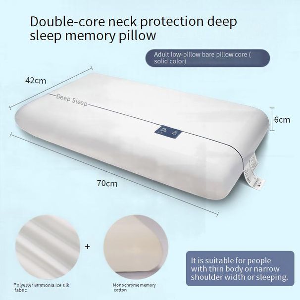 Deep Sleep Pillow, Design For Side & Back Sleepers, Orthopedic Cervical Shape Gently Cradles Head & Provides Neck Support & Shoulder Pain Relief_maomaolike.com