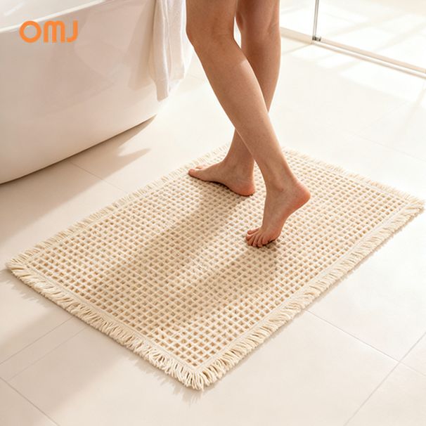New Hot Selling Bathroom Elastic Anti-Slip Mat Home Carpet Waffle Quick-Dry Floor Mat_maomaolike.com