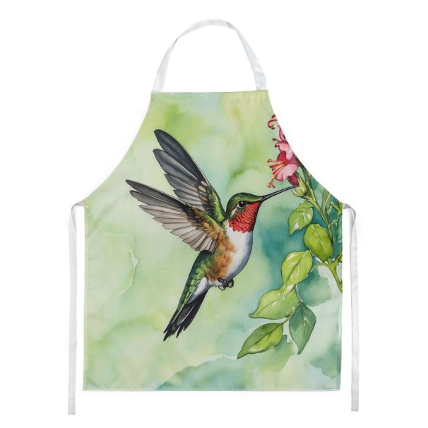 Rubythroated Hummingbird Apron Cooking Kitchen Server Baking Crafts Gardening For Adult Women Men, Unisex, Large, Multicolor_maomaolike.com