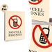 No Cell Phones Themed Painting Poster, Minimalist Warning Sign Style Poster, Clear Visual Reminder To Restrict Phone Use, Suitable For Office, Library_maomaolike.com