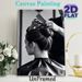 Salon Hair Styling Painting Poster, Monochrome Hairdresser Styling Bun Scene Poster, Elegant Artistic Print Ideal For Beauty Salon And Home Wall Decor_maomaolike.com