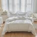 Craft Style Solid Color Cut Square Wave Tassel Lace Quilt Set Three Sets Full Size_maomaolike.com