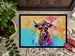 Hippie Animal Cow Doormat Front Door Mat Indoor Outdoor Rugs For Entryway, Non Slip Washable Low Pile, 24H X 36W_maomaolike.com