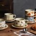 Vintage Coarse Pottery Set, Light Luxury High-End Feel, Niche Design Style Ceramic Coffee Cup And Saucer_maomaolike.com