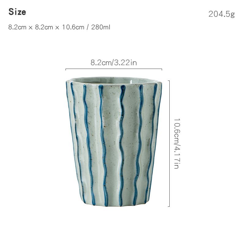 Japanese Style Rough Pottery Coffee Cup With Three Part Roasting Process And Creative Handmade Tea Cup_maomaolike.com