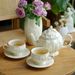 French Relief Retro Ceramic Coffee Cup And Plate Set, Afternoon Tea Set, Elegant Black Tea Cup, Luxurious European And English Style_maomaolike.com