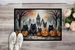 Keeshond Spooky Halloween Doormat Front Door Mat Indoor Outdoor Rugs For Entryway, Non Slip Washable Low Pile, 24H X 36W_maomaolike.com