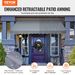 VEVOR 138x47" Patio Awning Retractable Awning Sunshade Shelter With Crank Handle_maomaolike.com