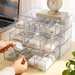 Data Storage Box Divider Organizer Transparent Cable Winder Detachable With Lid Drawer Style Large Capacity_maomaolike.com