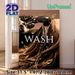 Hair Wash Themed Painting Poster, Luxury Realistic Hair Care Scene Poster, Stylish Design To Create A Soothing Atmosphere, Ideal For Hair Salon And_maomaolike.com