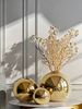 1pc Plating Golden Ball Ceramic Vase Home Decoration Ornaments Crafts Flower Pot Art Hydroponic Vases Home Decoration Ornament Gift_maomaolike.com